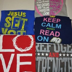 Lot of 5 3x Christian Tee's